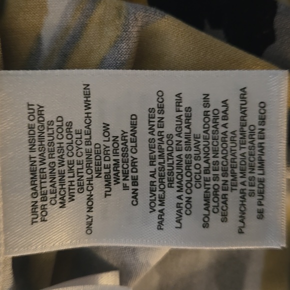 Kasper Abstract Print Sleeveless Top - Gold and Gray - Picture 3 of 3